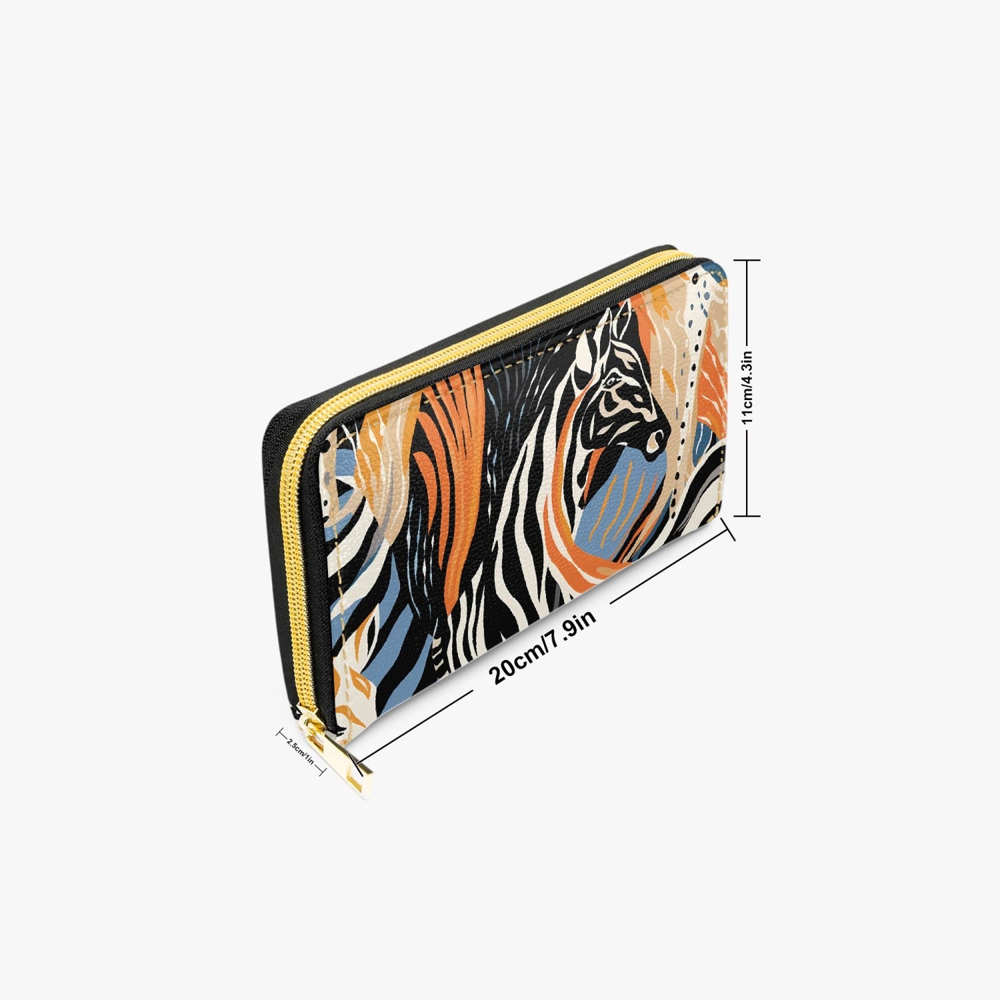 Long Type Zipper Purse - Zebra