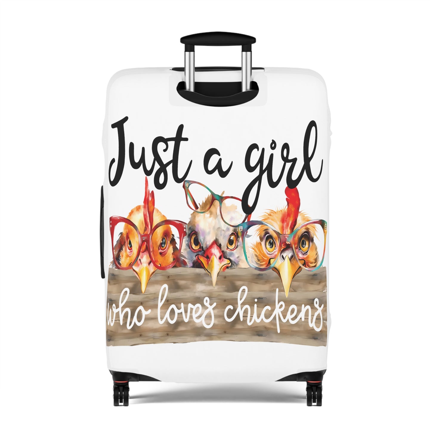 Luggage Cover, Just a Girl who Loves Chickens, awd-1175