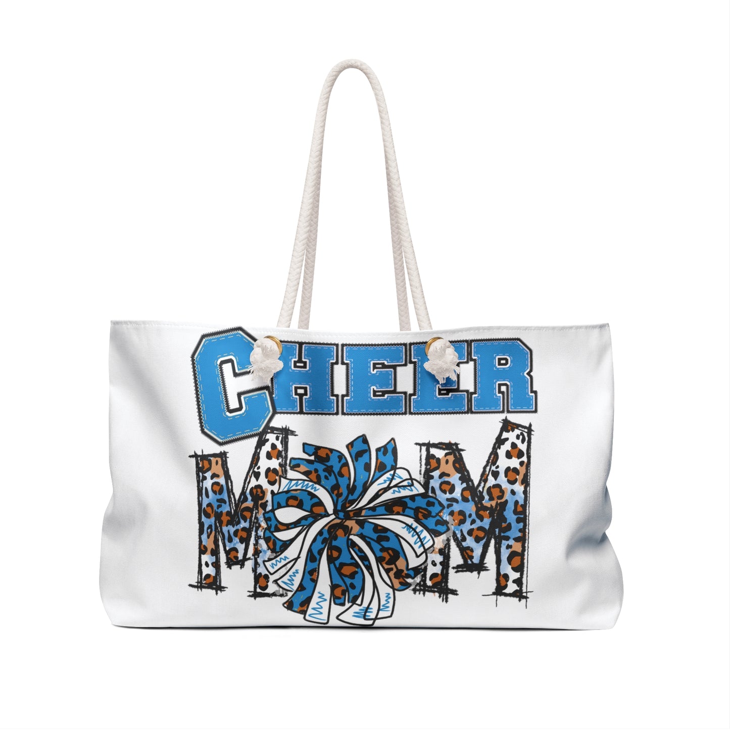 Personalised/Non-Personalised Weekender Bag, Cheer Mum/Mom, Large Weekender Bag, Beach Bag, Book Bag