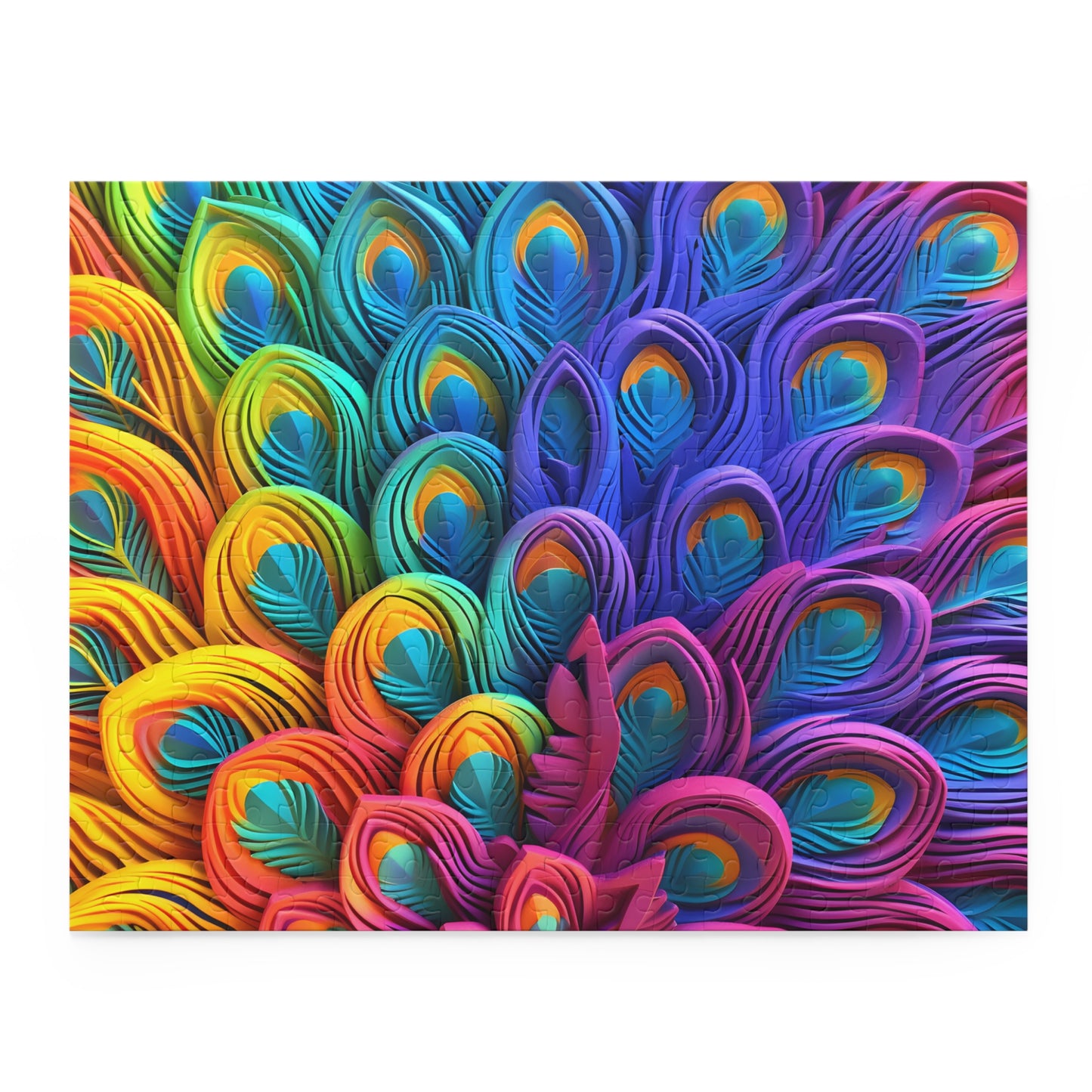 Puzzle, Peacock Feathers (120, 252, 500-Piece) awd-574