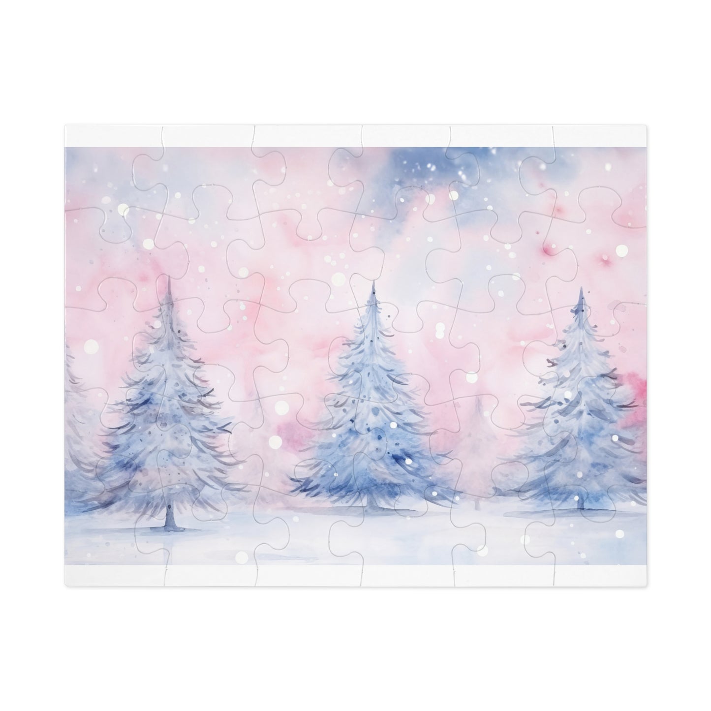 Puzzle, Christmas Trees, Personalised/Non-Personalised (30, 110, 252, 500,1000-Piece)