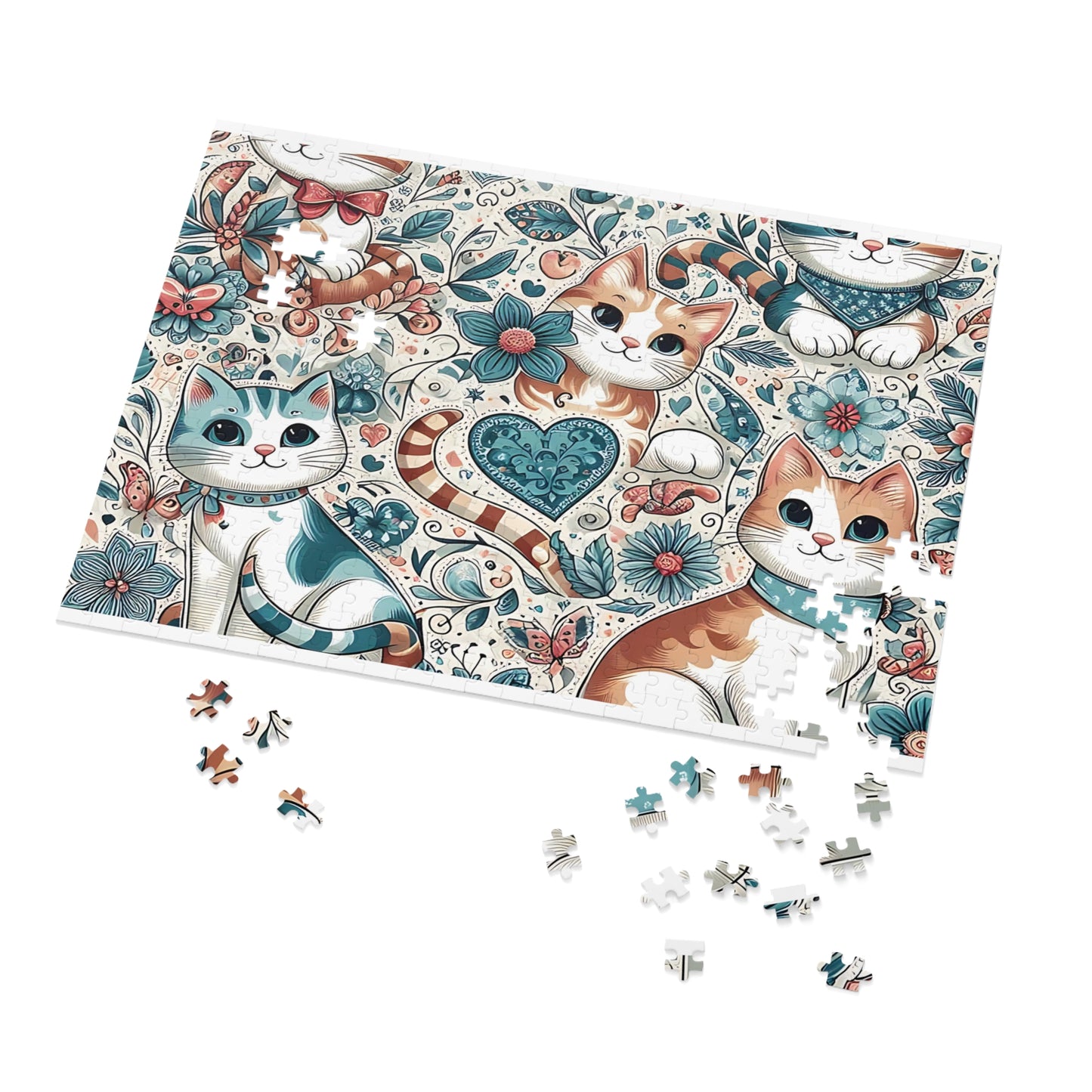 Jigsaw Puzzle, Cats, Personalised/Non-Personalised (30, 110, 252, 500,1000-Piece)