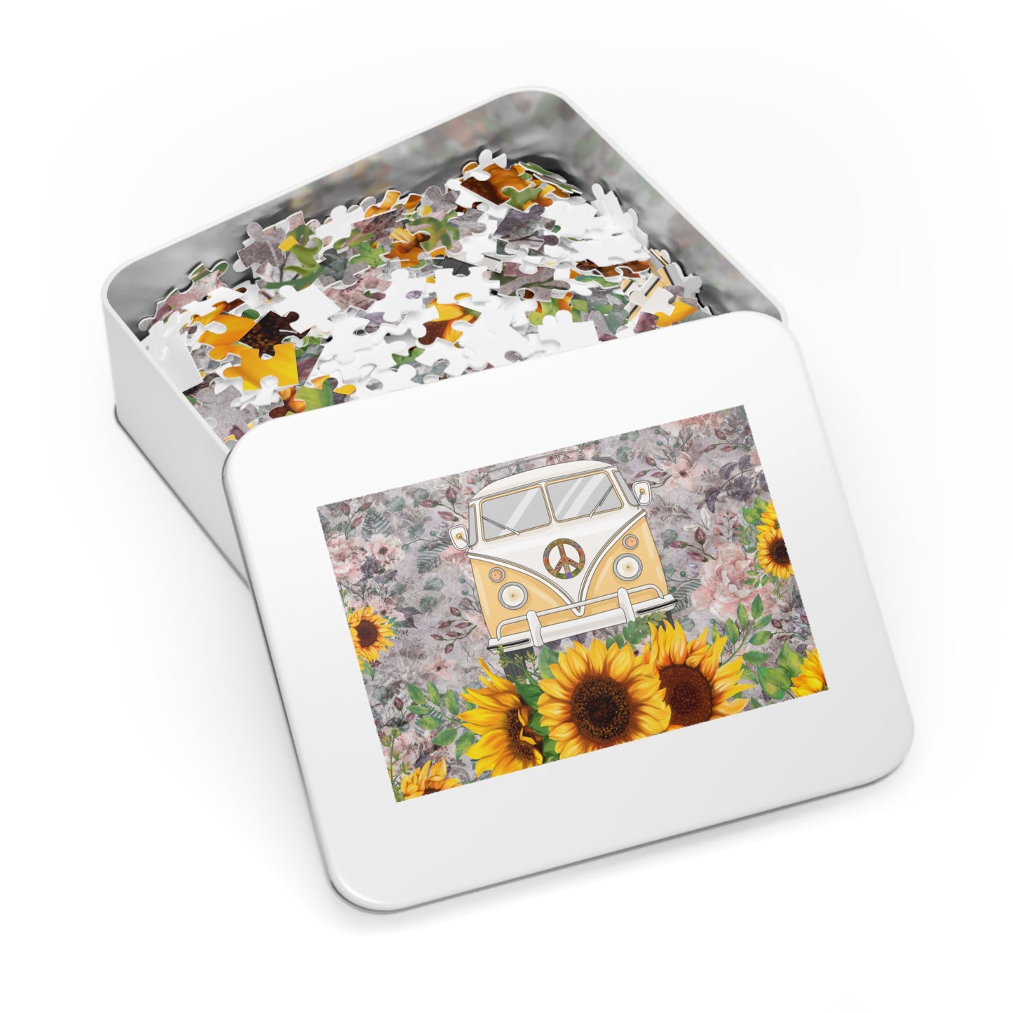 Jigsaw Puzzle, Sunflower, Combi Van, Personalised/Non-Personalised (30, 110, 252, 500,1000-Piece)