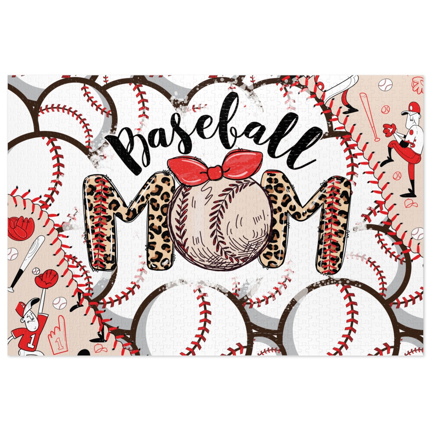 Jigsaw Puzzle in Tin, Baseball Mom, Personalised/Non-Personalised, awd-334 (30, 110, 252, 500,1000-Piece)