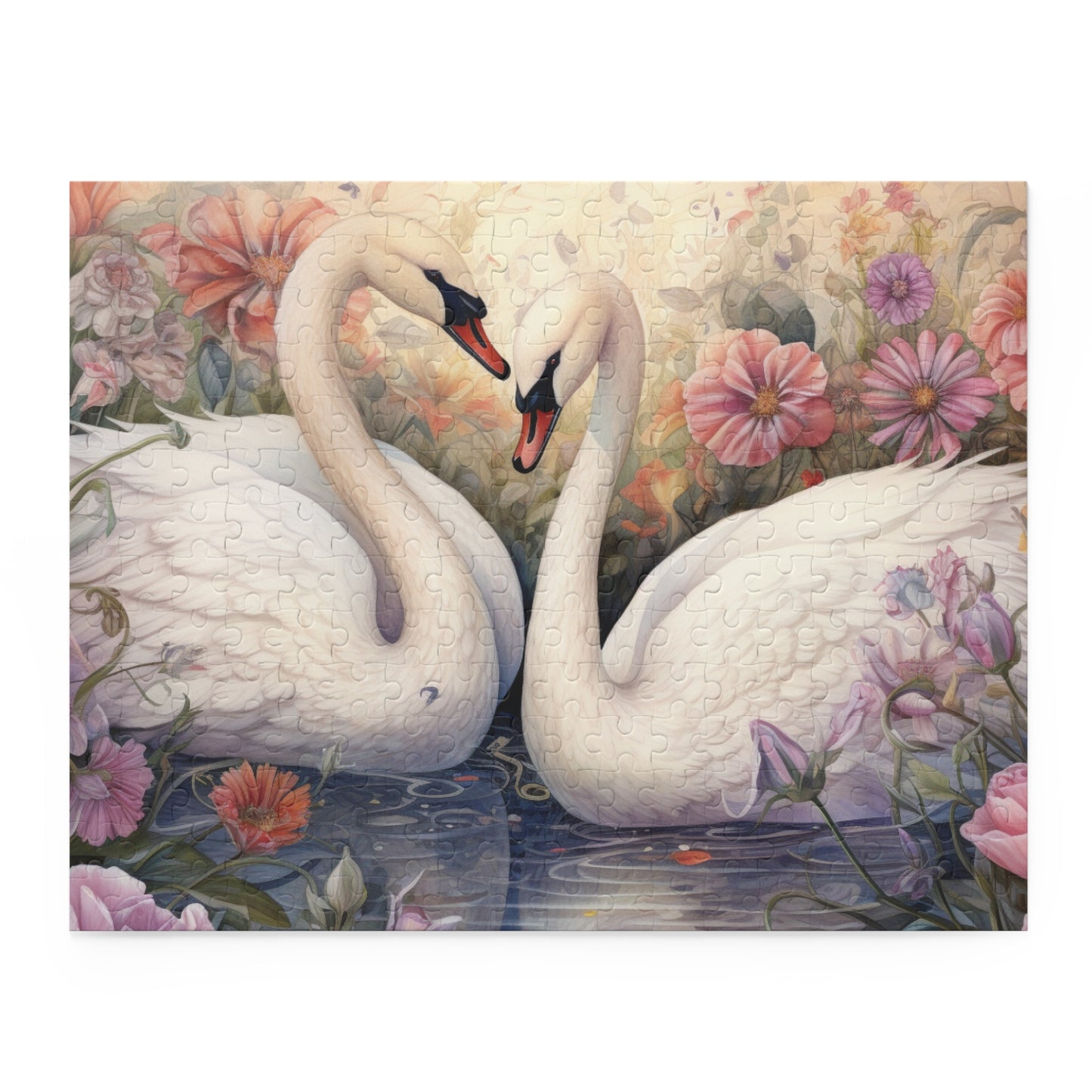 Personalised/Non-Personalised Puzzle, Swan (120, 252, 500-Piece)