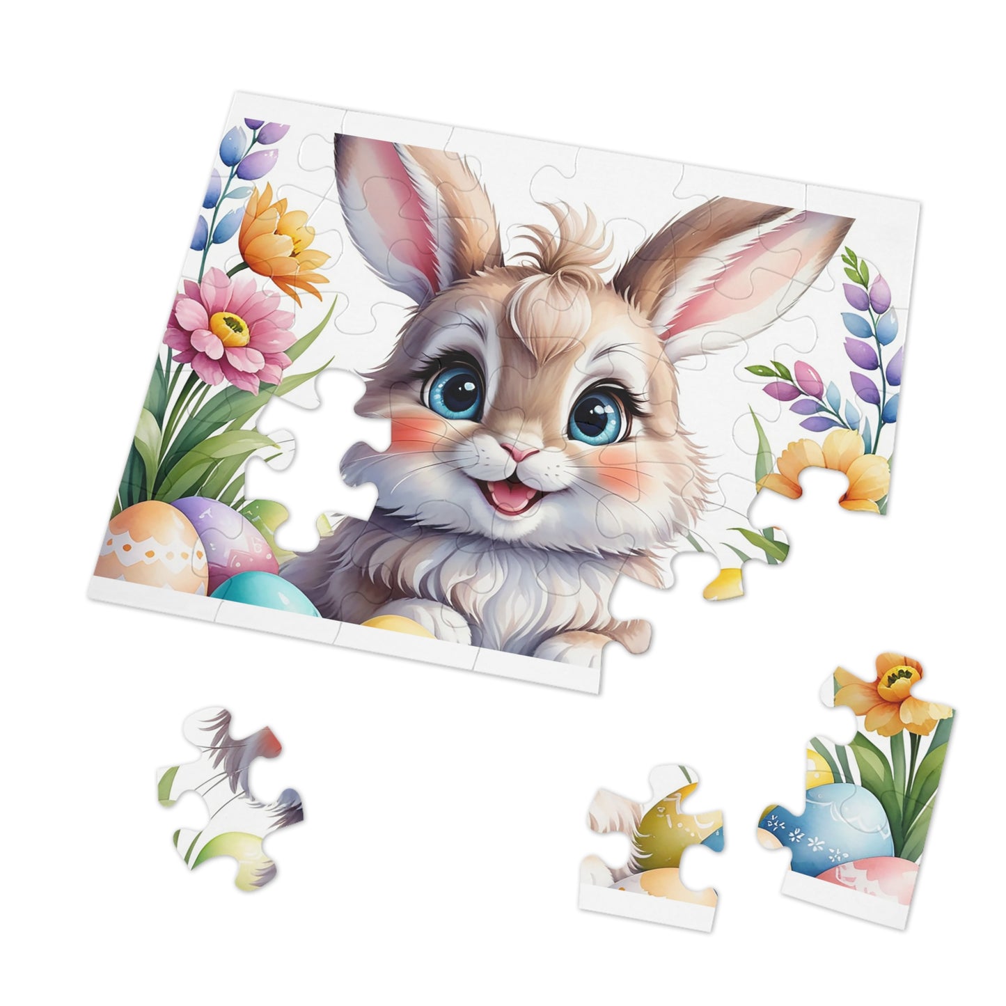 Puzzle, Easter, Rabbit, Personalised/Non-Personalised (30, 110, 252, 500,1000-Piece) awd-653