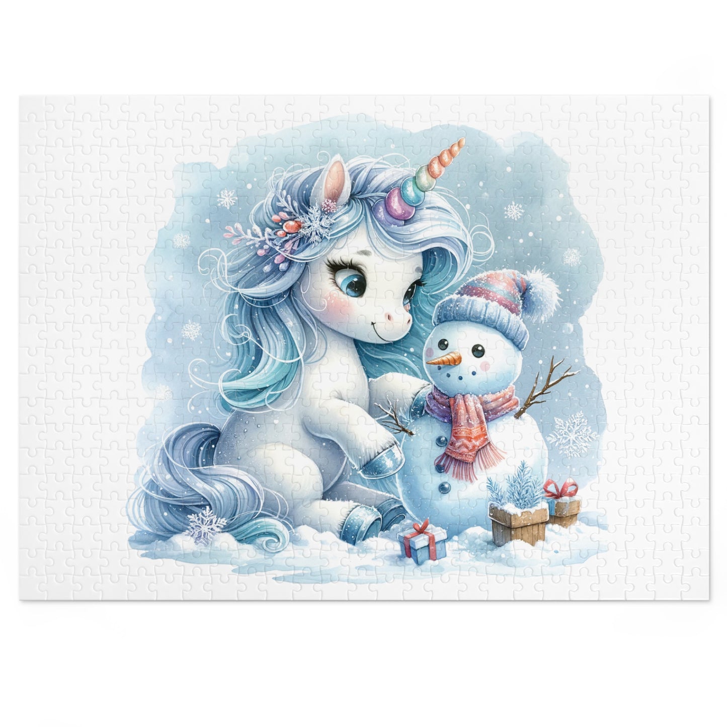 Jigsaw Puzzle, Christmas, Unicorn, Personalised/Non-Personalised (30, 110, 252, 500,1000-Piece)