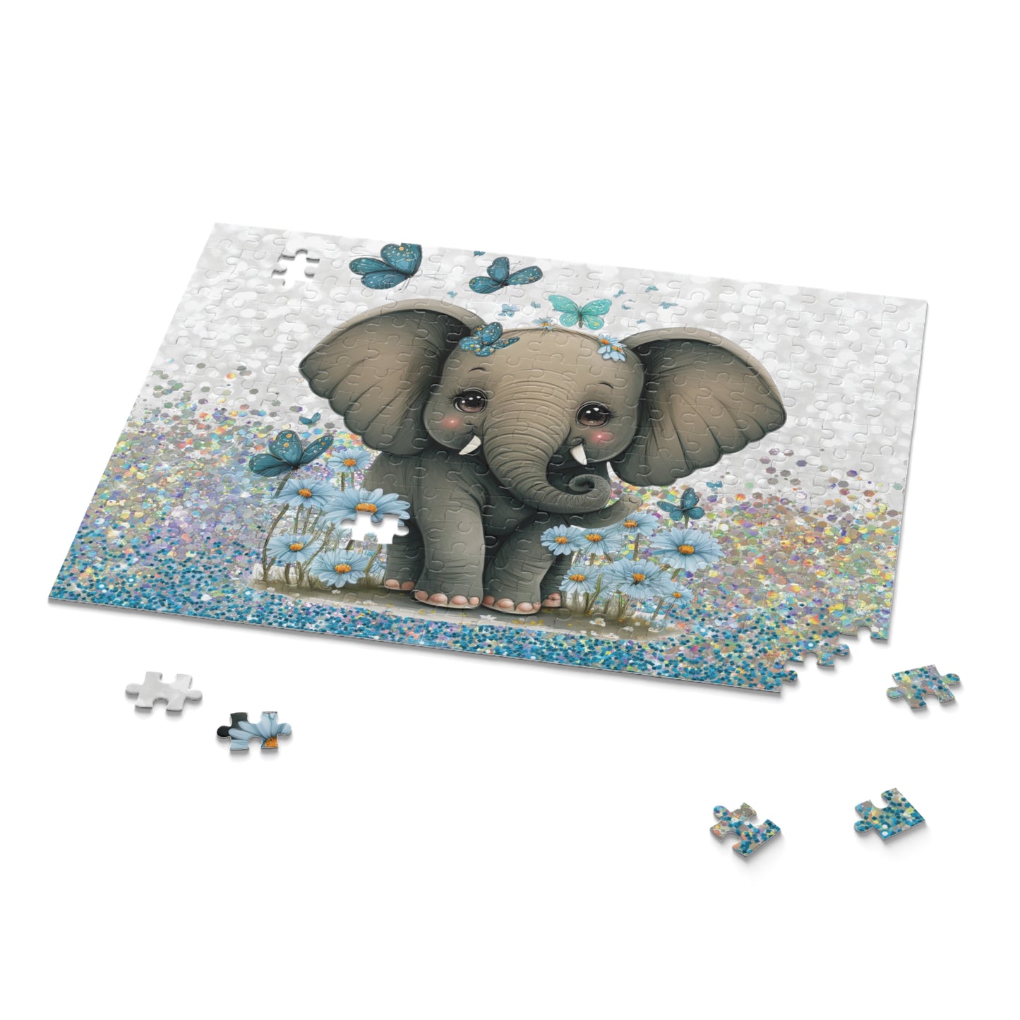 Personalised/Non-Personalised Puzzle, Elephant (120, 252, 500-Piece)