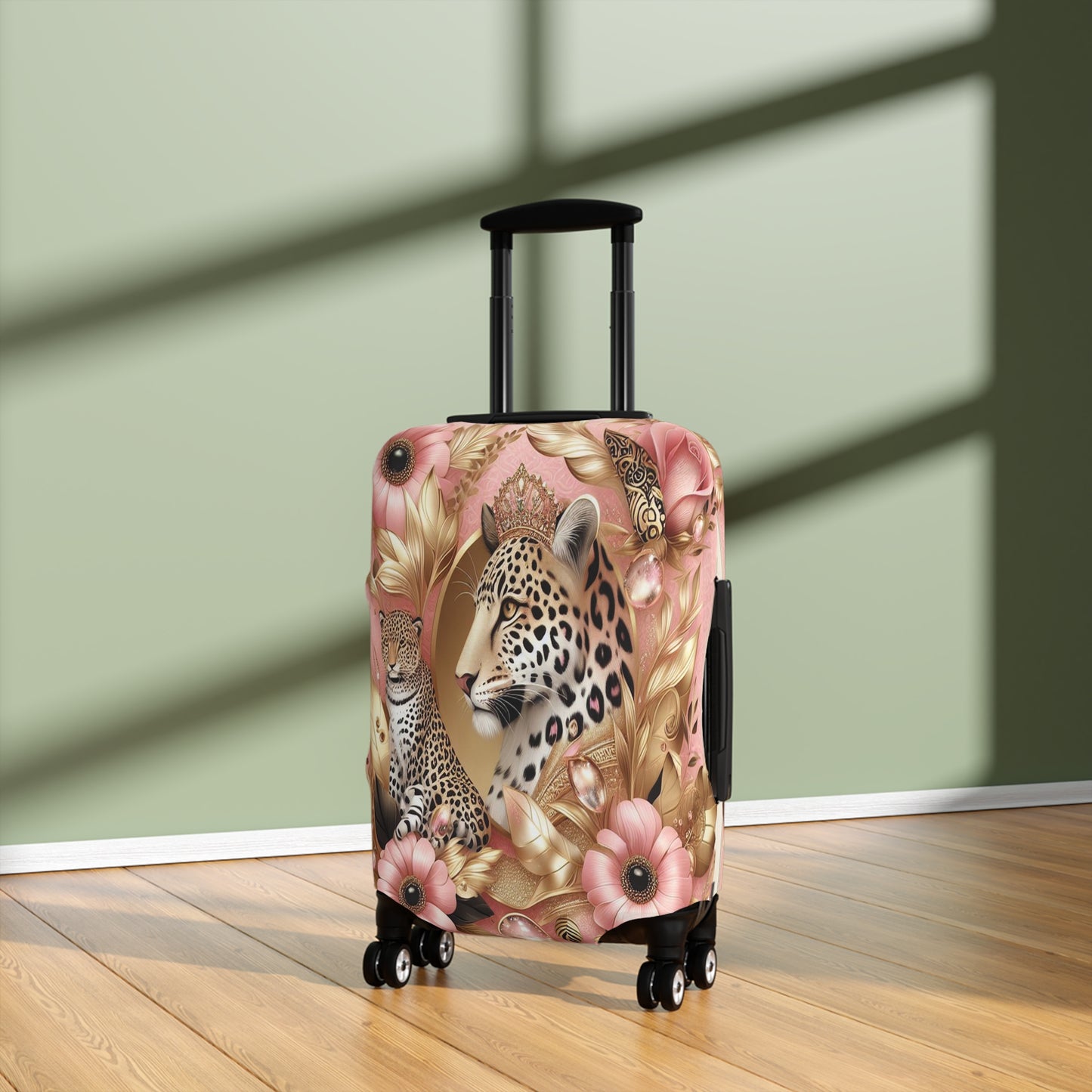 Luggage Cover, Floral Leopard, awd-3073