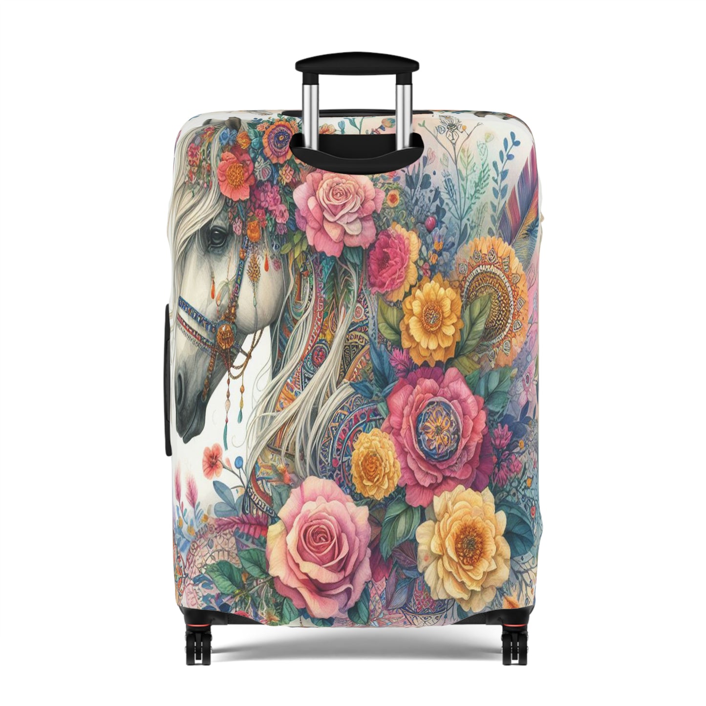 Luggage Cover, Country and Western, Boho Floral Horse, awd-1741