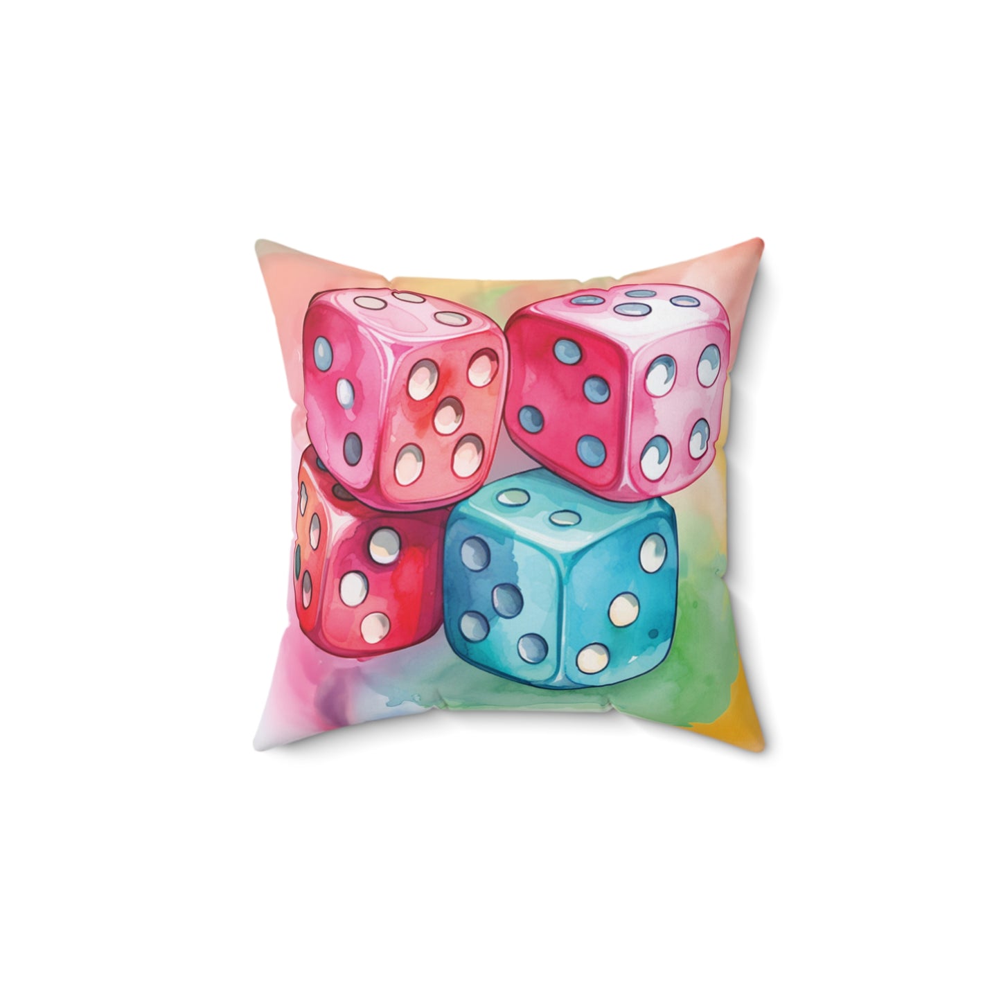 Dice Cushion, Polyester Square Cushion, Christmas cushion