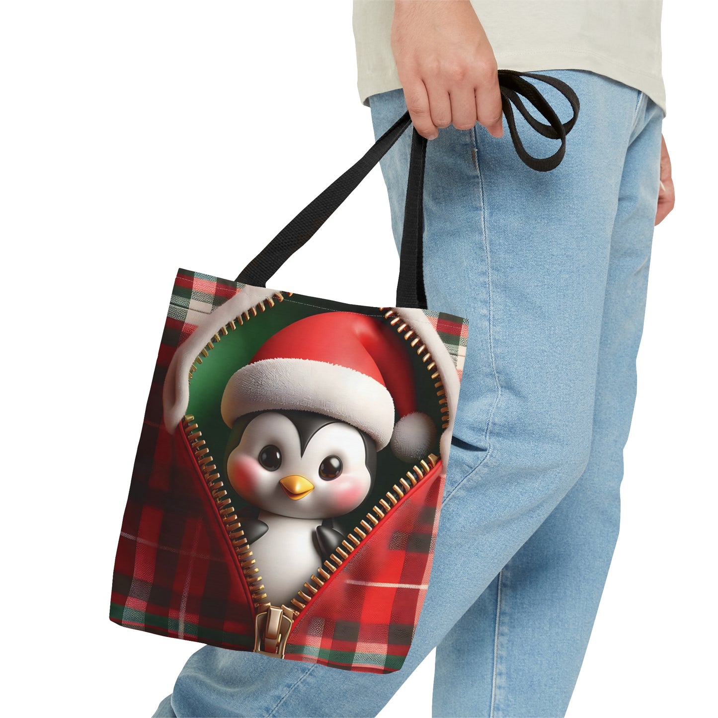 Tote Bag, Christmas, Penguin