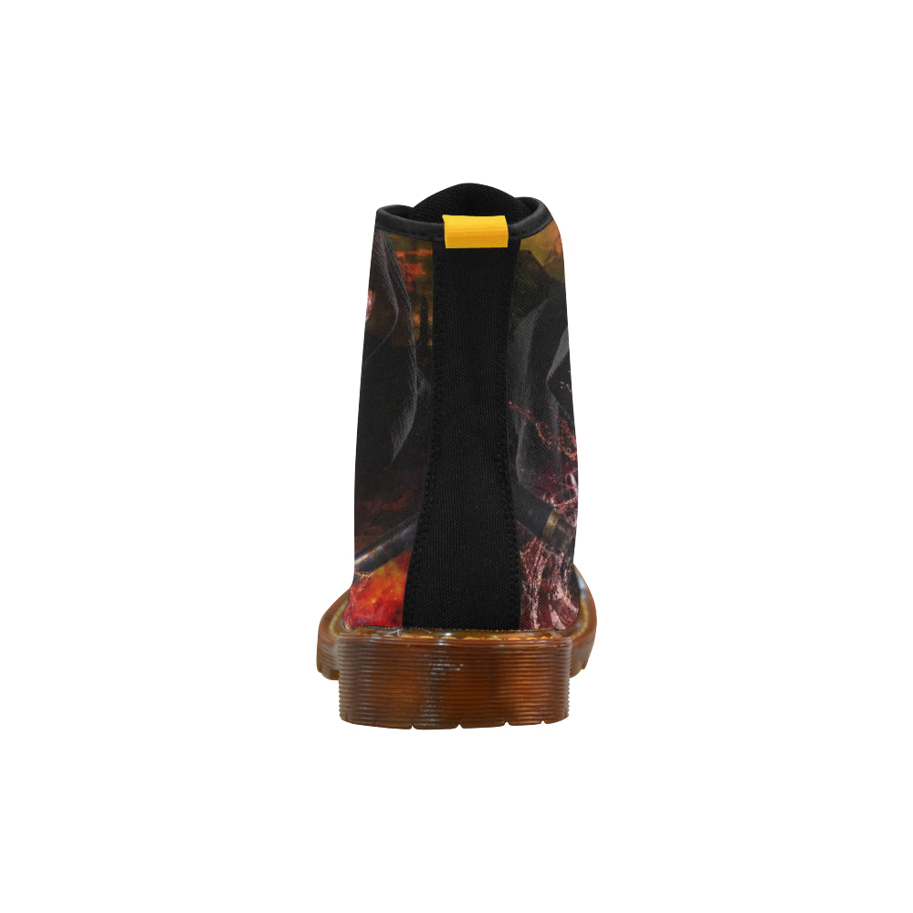 Martin Boots For Women dragon and skull