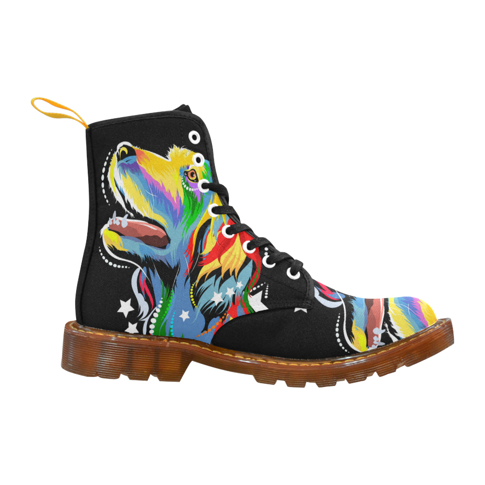 Martin Boots For Men dog in the style of pop art