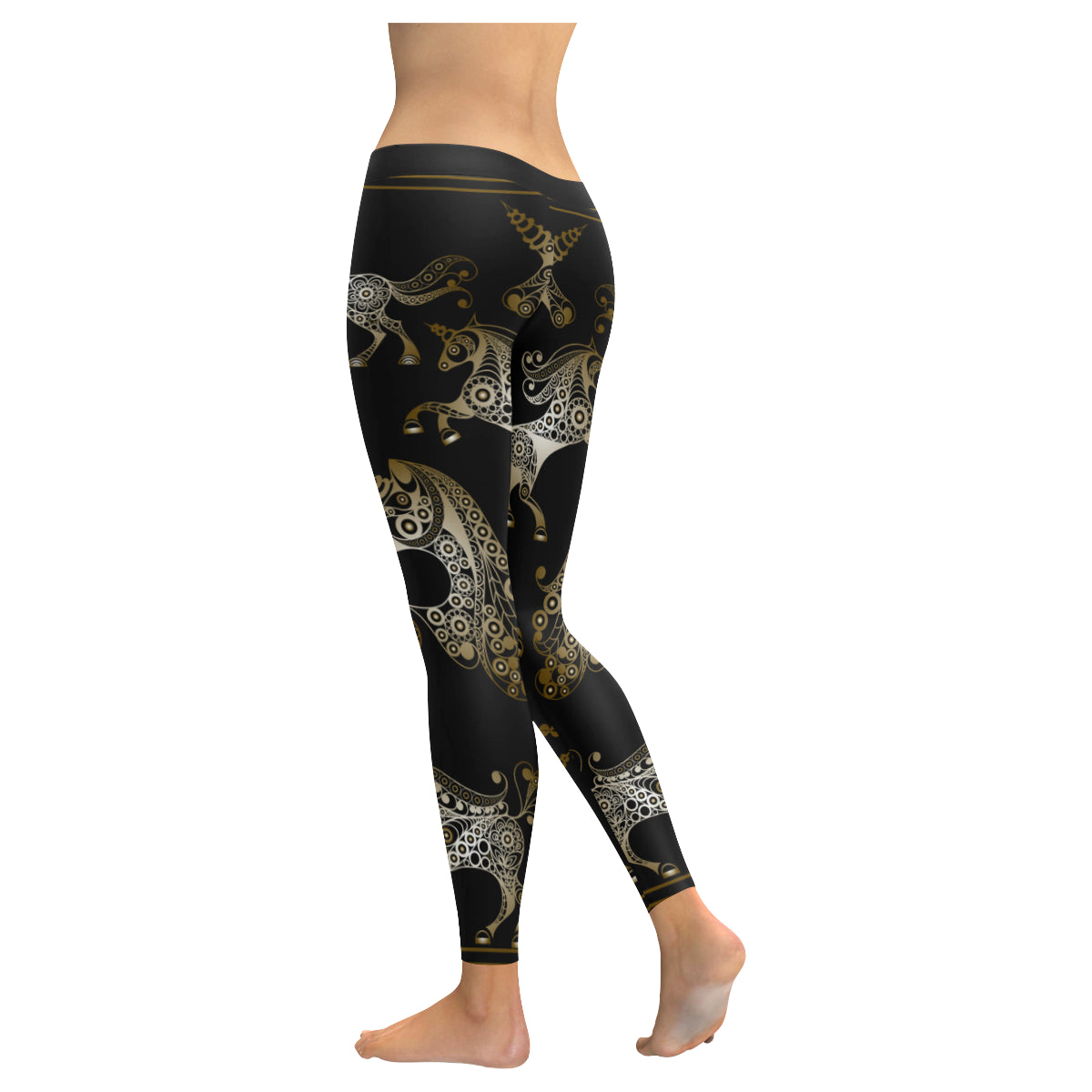 believe in unicorn Women's Low Rise Leggings (Invisible Stitch)