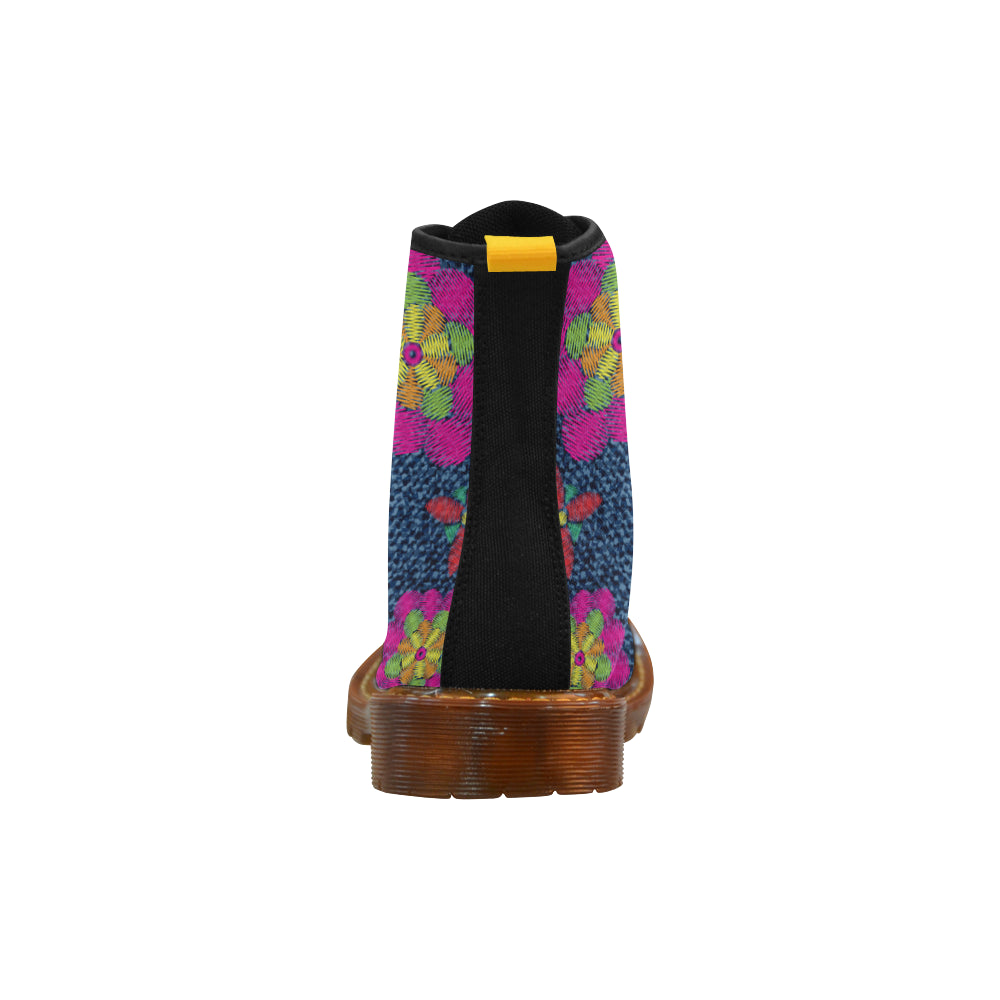 flower jeans Martin Boots For Women Model 1203H
