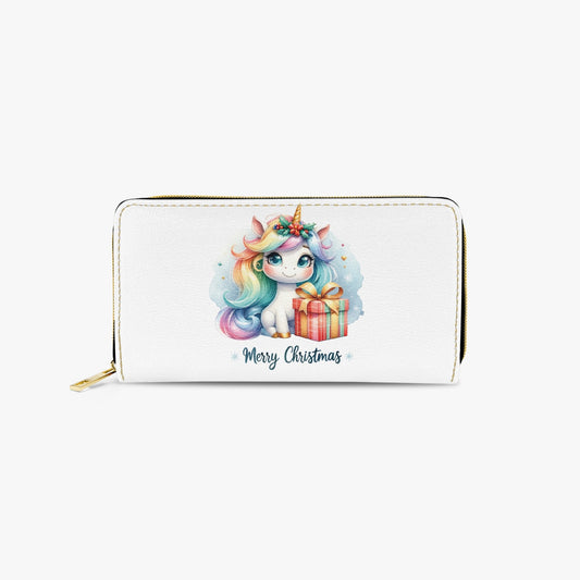 Long Type Zipper Purse - Christmas, Unicorn