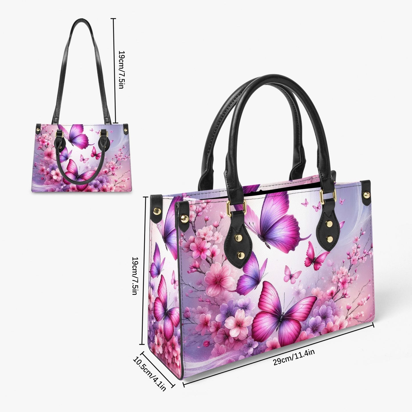 Women's Tote Bag - Long Strap - Butterfly Dreams