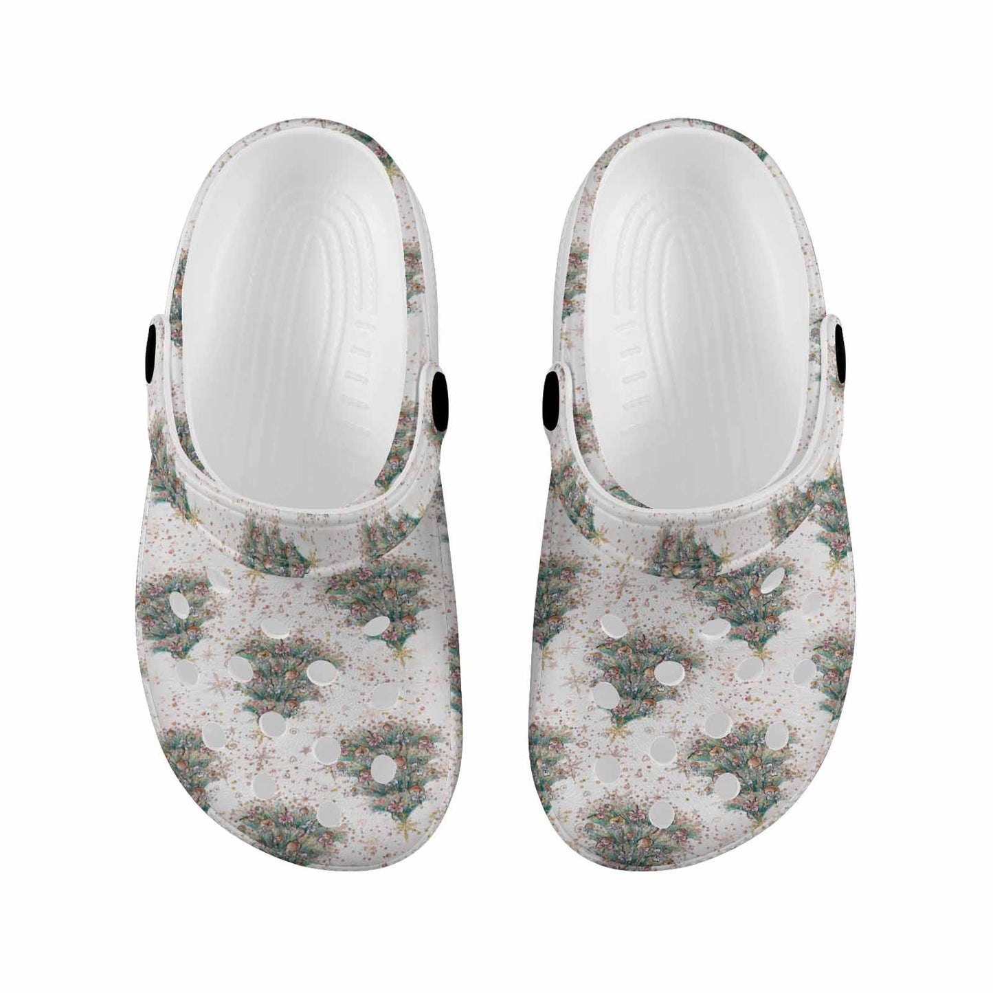 White Christmas 50  Custom Print Kids Clogs