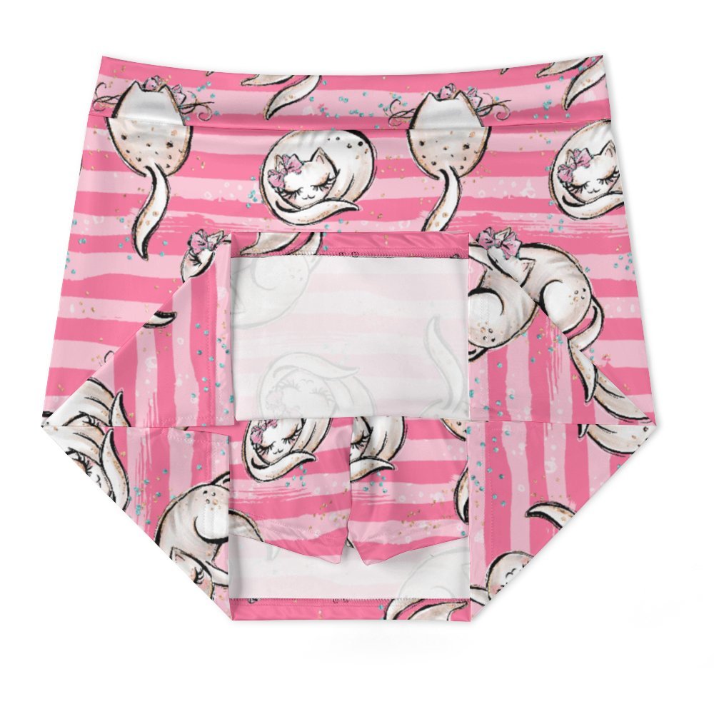 Pink Cats A-Line Skirt with Pocket Light proof trouser skirt