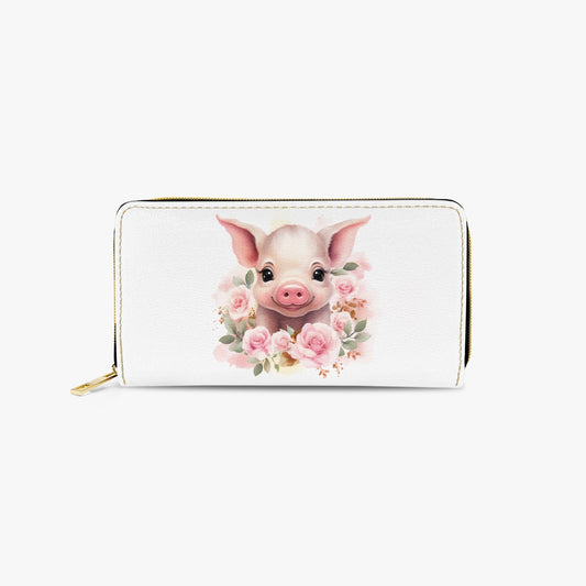 Long Type Zipper Purse - Pig