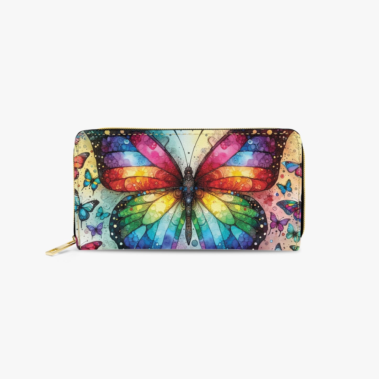 Long Type Zipper Purse - Butterfly