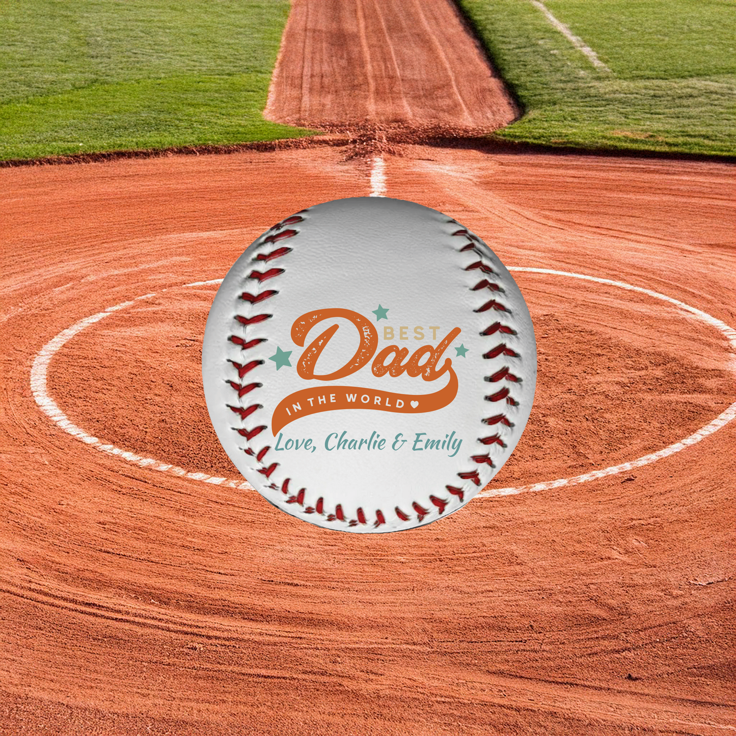 Personalised Baseball Dad, Best Dad in the Word