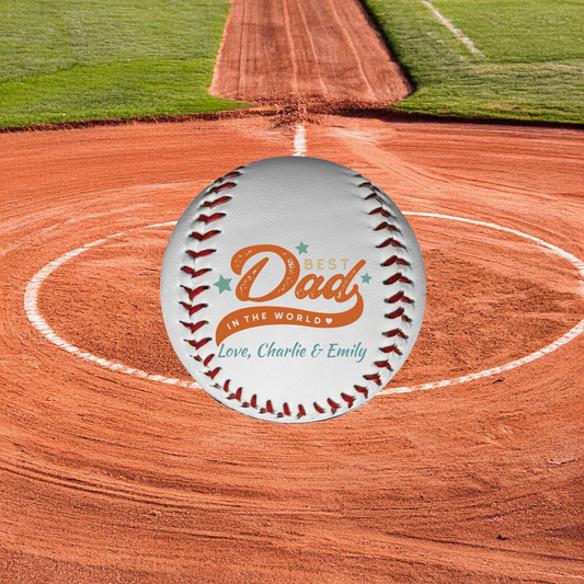 Personalised Baseball Dad, Best Dad in the Word