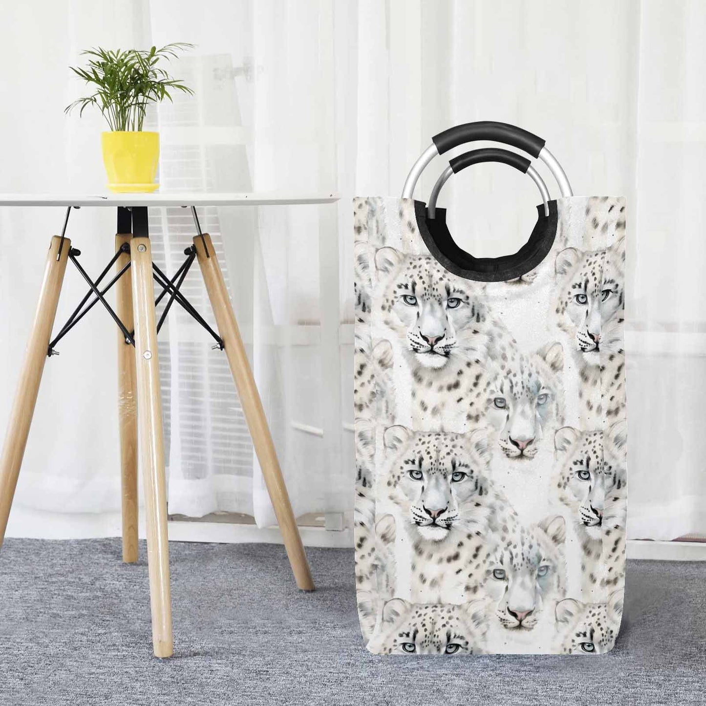 Leopard  Square Laundry Basket