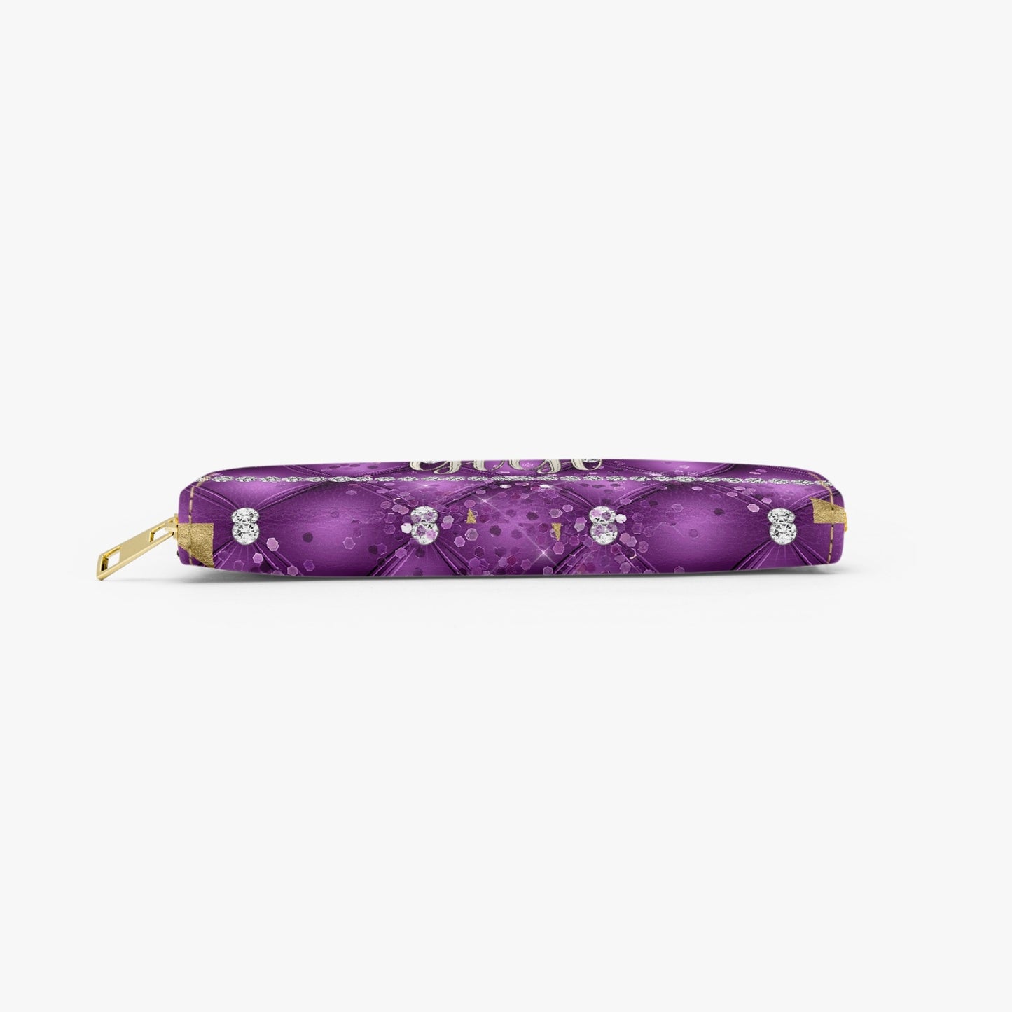 Long Type Zipper Purse - Purple Floral - GiGi