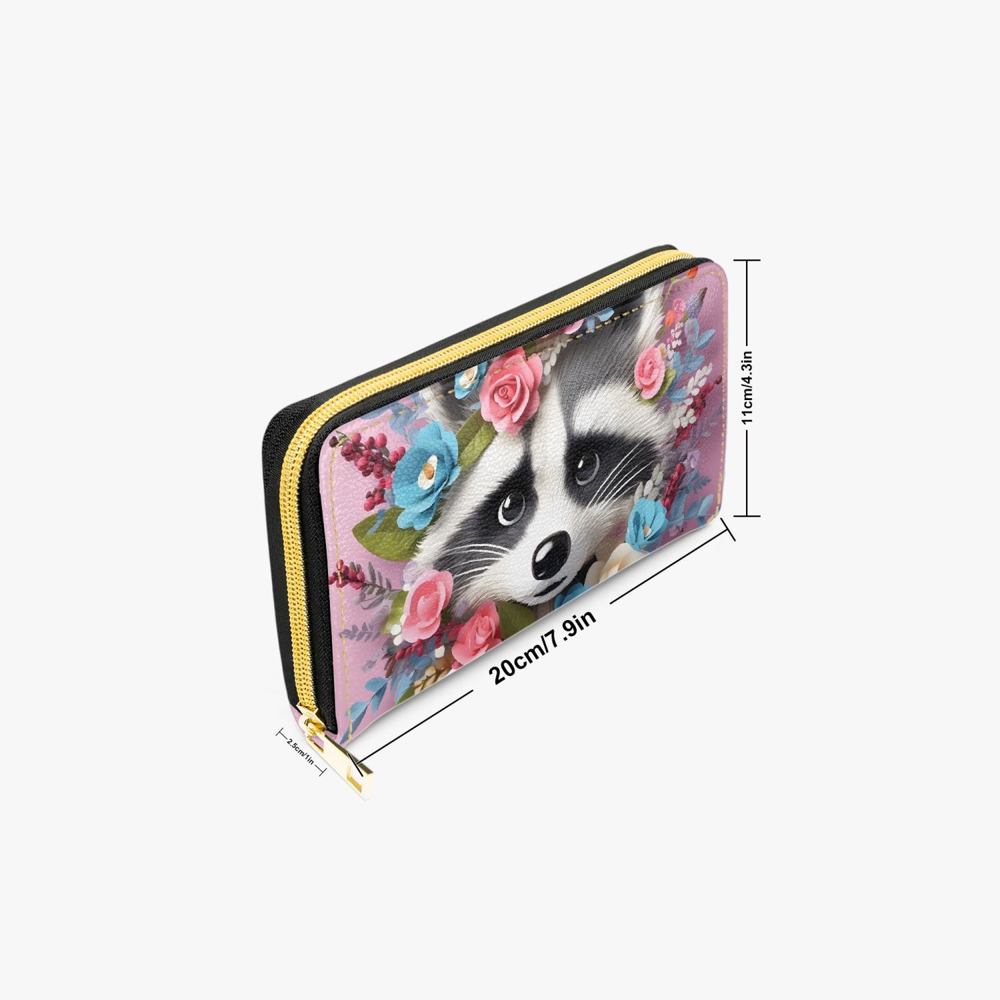 Long Type Zipper Purse - Racoon