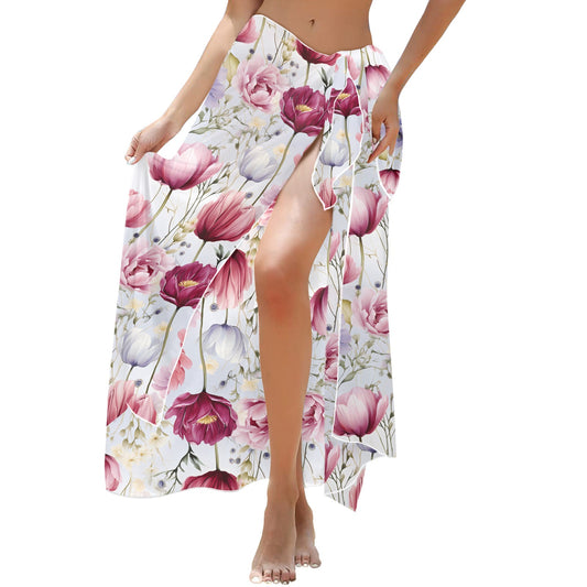 Wildflowers Long Beach Sarong Wrap