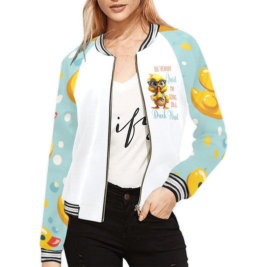 Rubber Duck Be Vewwy Quiet Bomber Jacket for Women