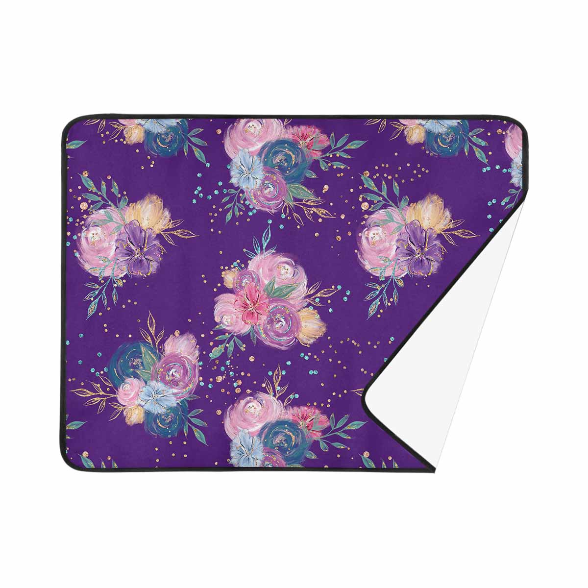 Purple Floral  Beach Mats 78"x 60"