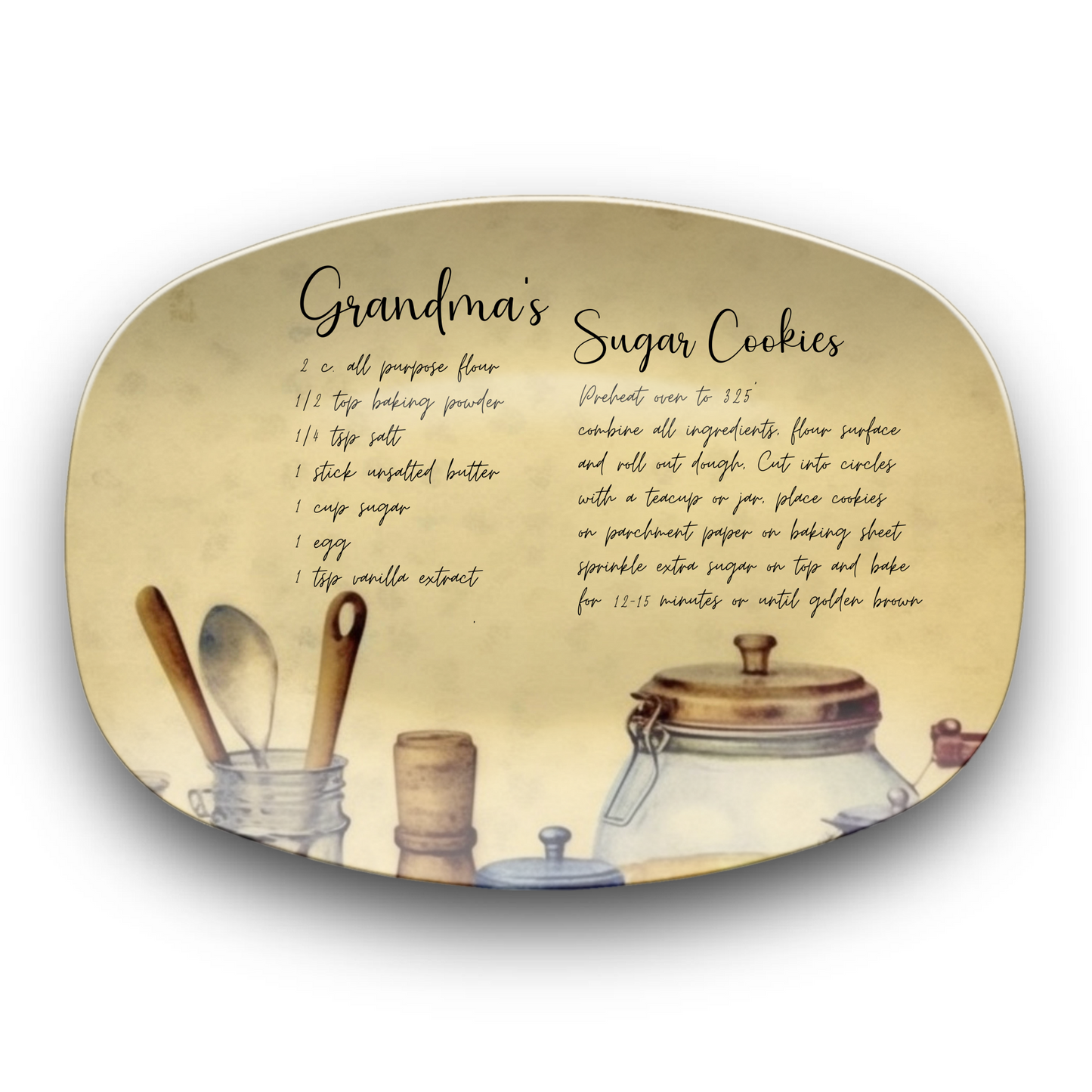 Personalised Handwritten Family Recipe Heirloom Plate/Platter