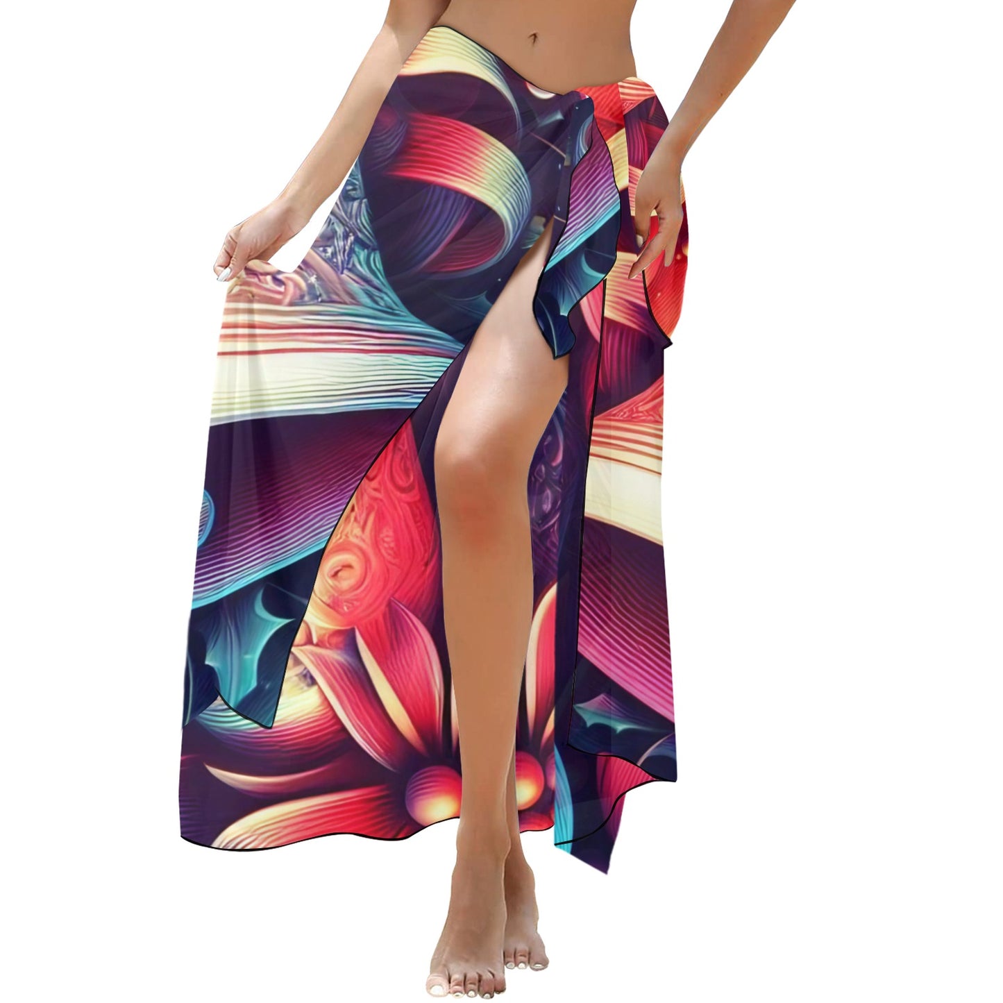 Christmas Bells Long Beach Sarong Wrap