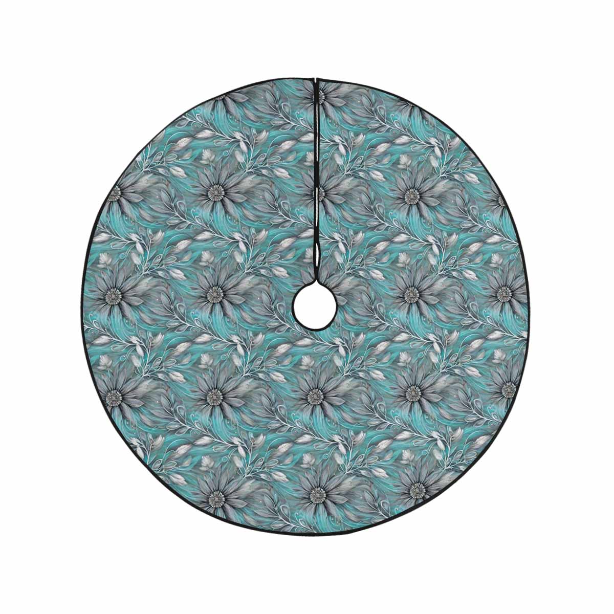 Green Elegant Floral 25  Christmas Tree Skirt