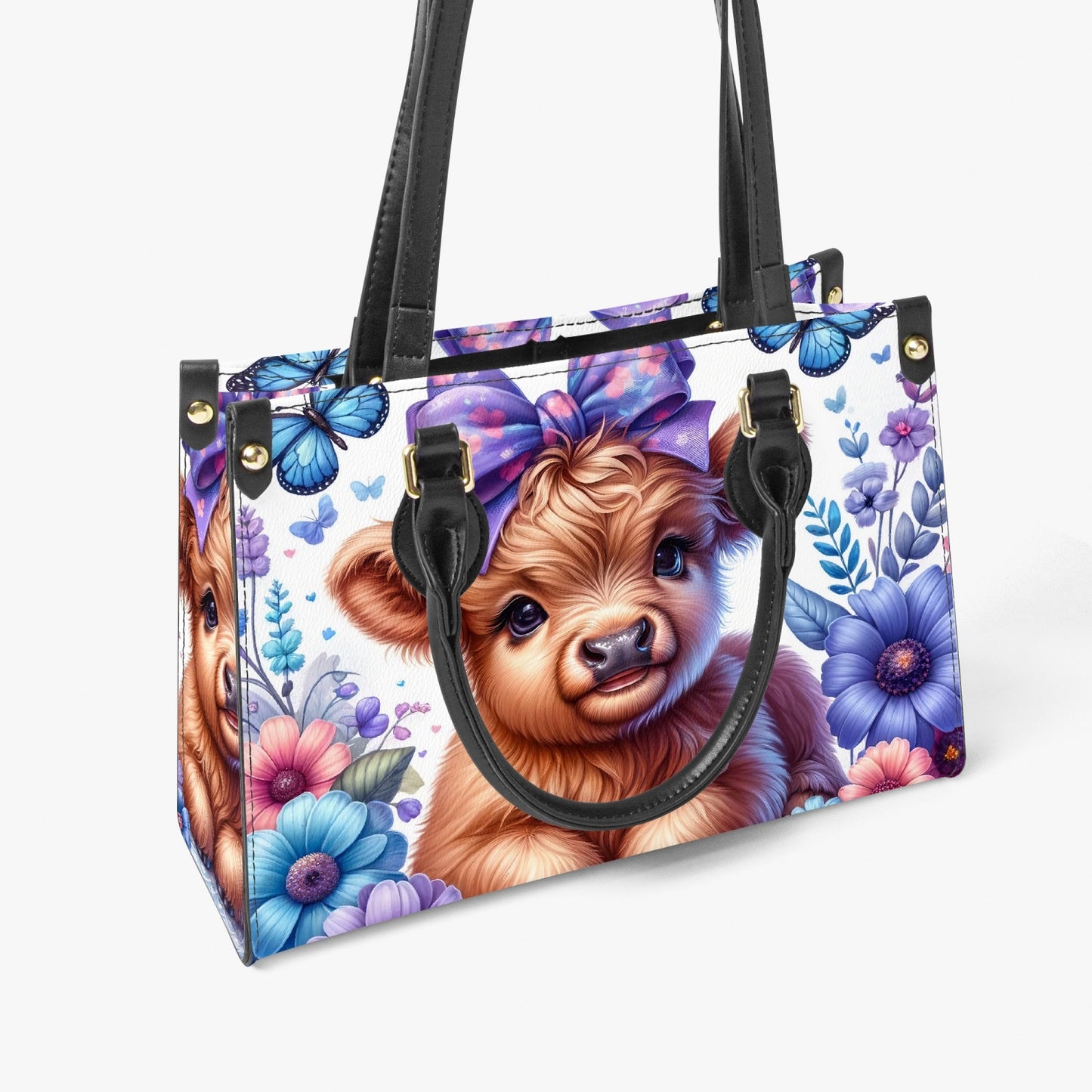 Women's Tote Bag - Long Strap - Highland Cow