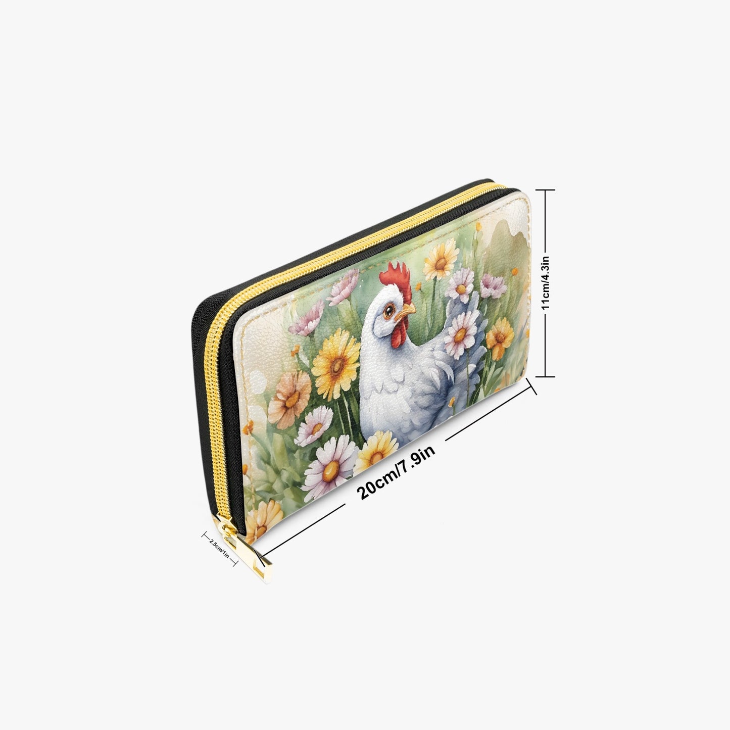 Long Type Zipper Purse - Chicken