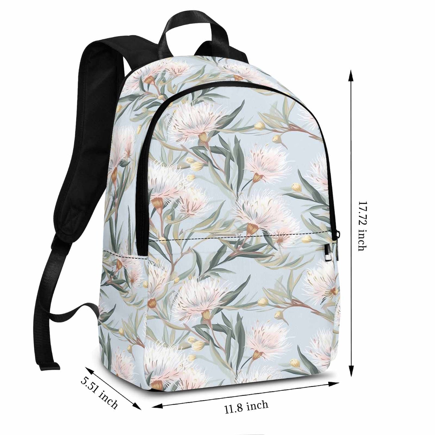 Australian Floral Blue Adult Casual Backpack