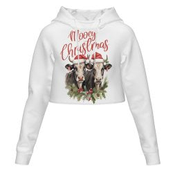 Women's All Over Print Cropped Hoodie (DLM) Hooded hoodie