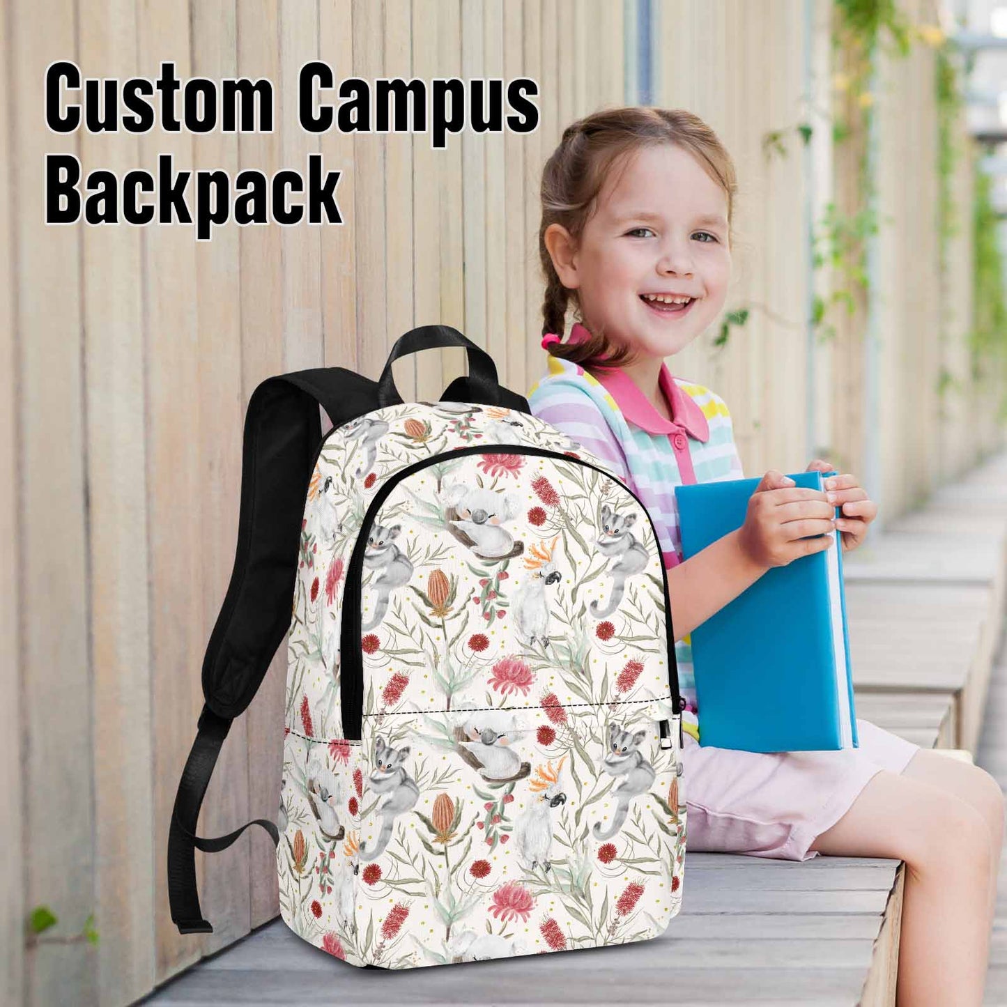 Australian Animals, Koala Cockatoo and Sugar Glider Adult Casual Backpack