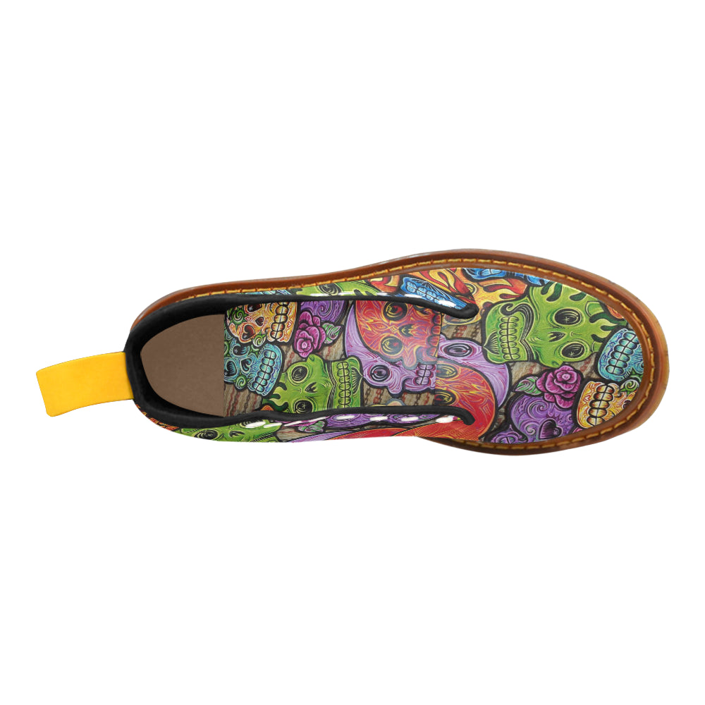 polychrome skull Martin Boots For Men Model 1203H