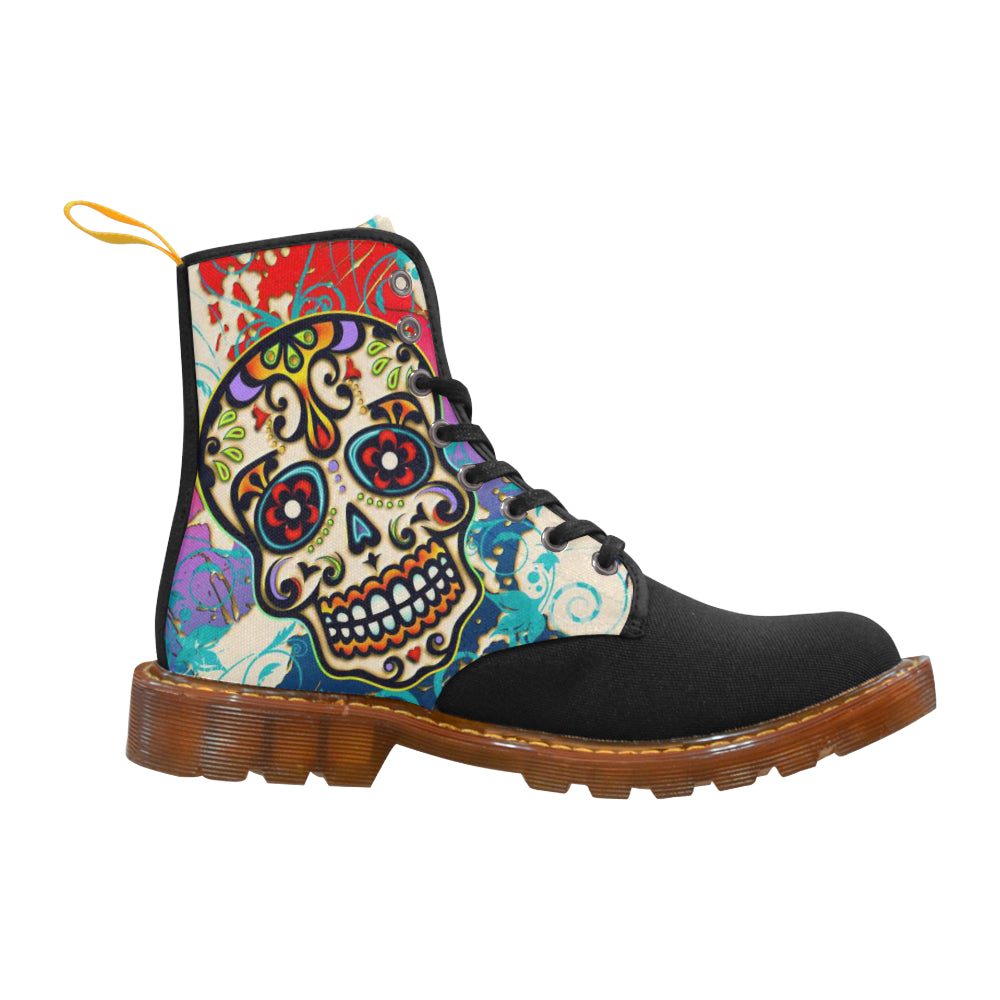 Women Sugar Skull Boots Martin Boots For Women Model 1203H