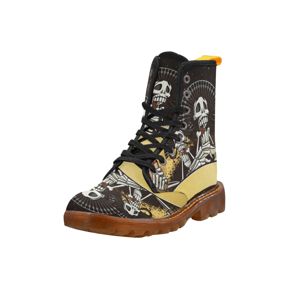 skull with guitar Martin Boots For Women Model 1203H