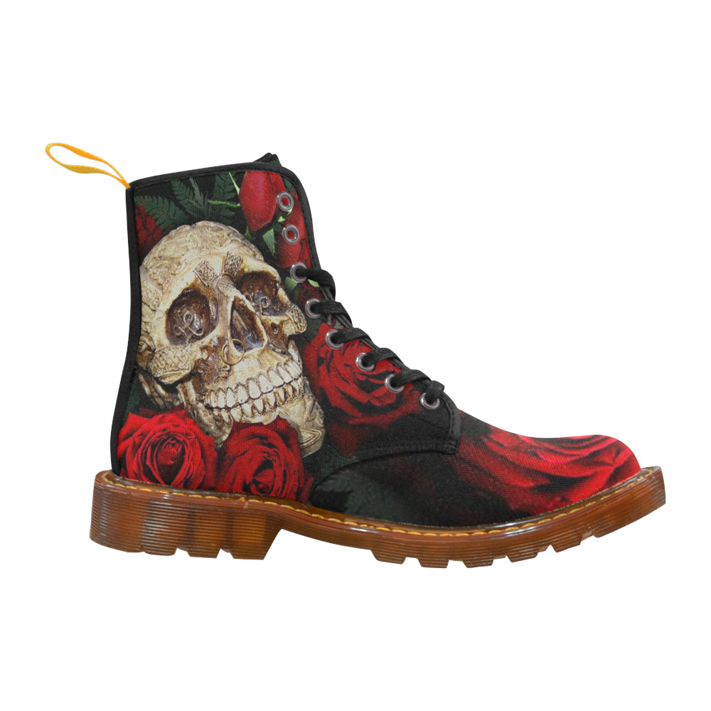Rose & Skull Martin Boots For Women Model 1203H
