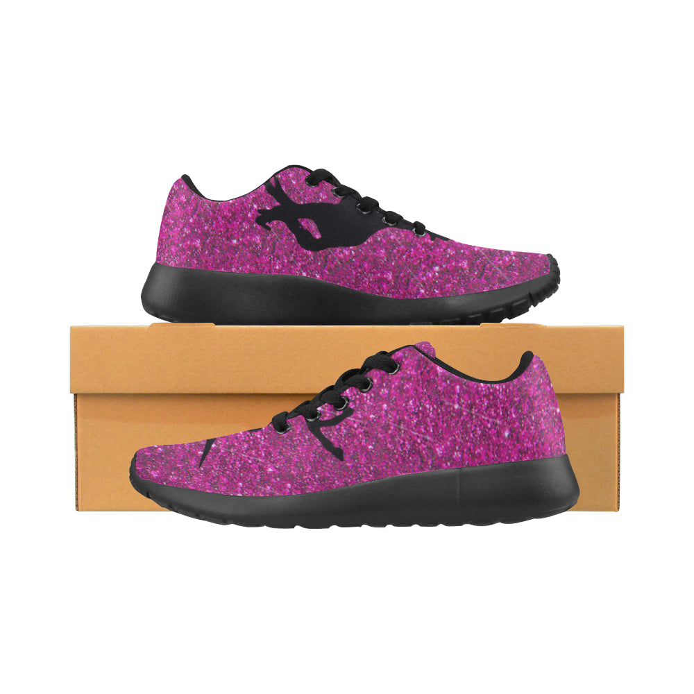 unicorn on pink glitter honey Women’s Running Shoes (Model 020)