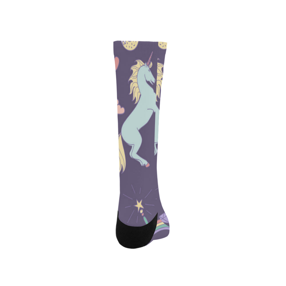 Magic seamless pattern with unicorn Trouser Socks