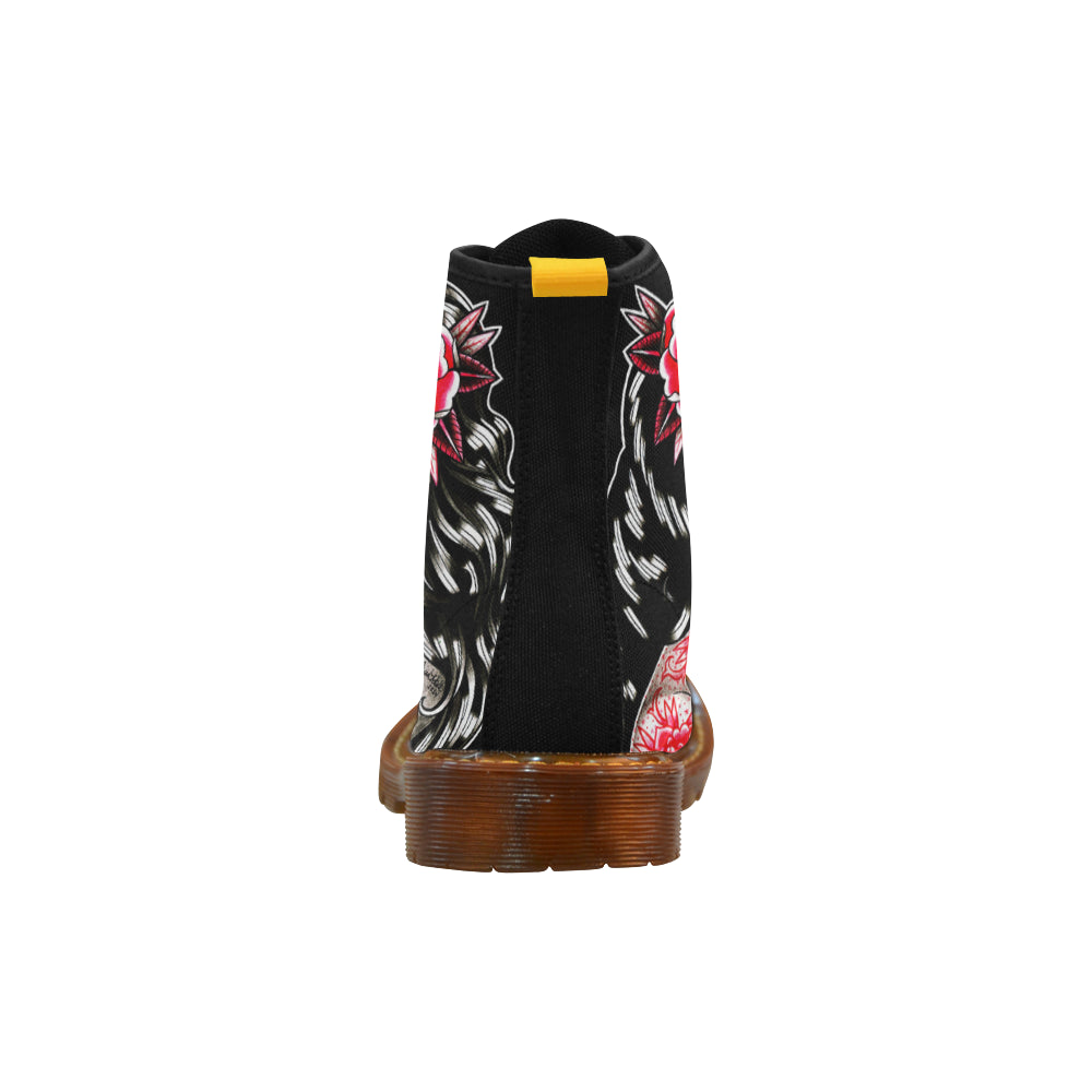 Women Sugar Skull Martin Boots For Women Model 1203H