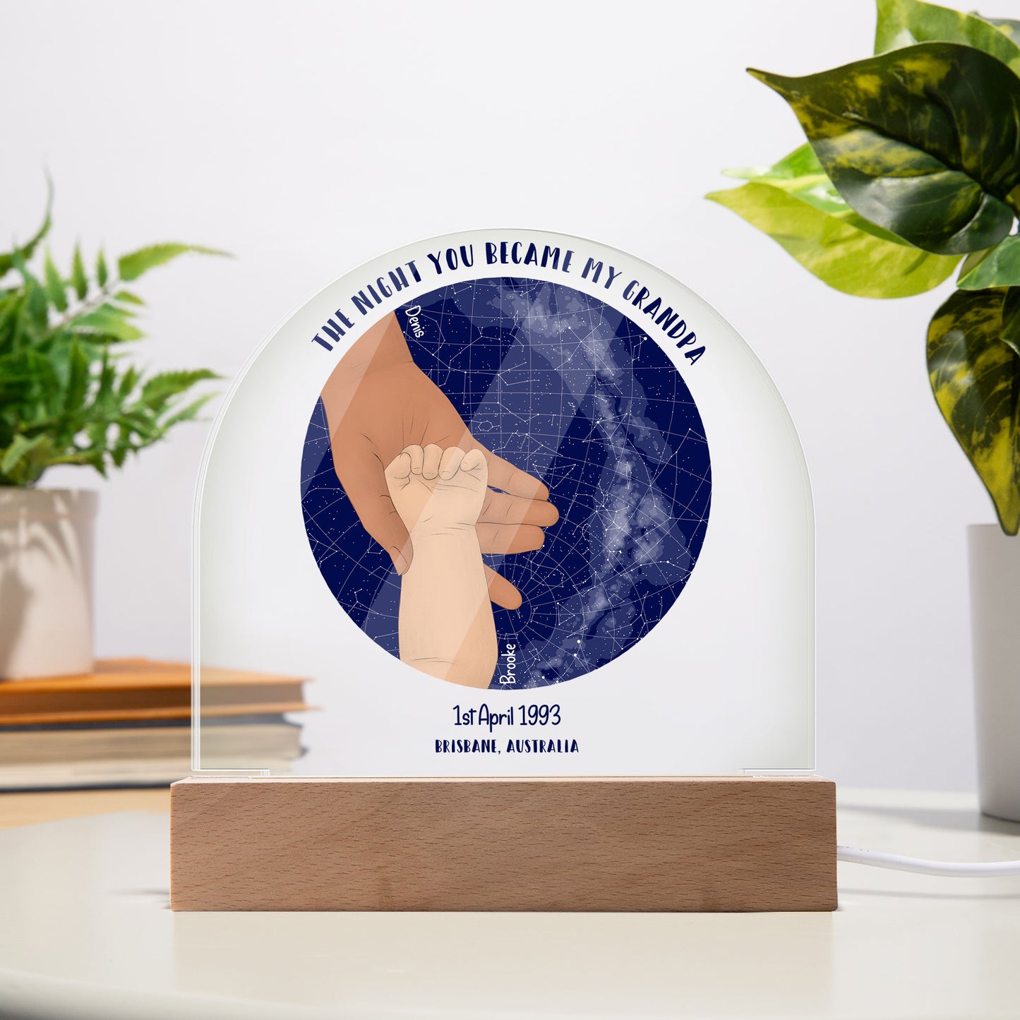 The Night You Became My Daddy Acrylic Dome Plaque